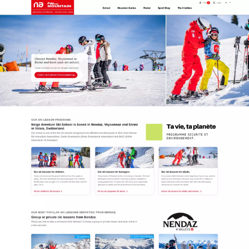 OnTheMountain - Site web marchand