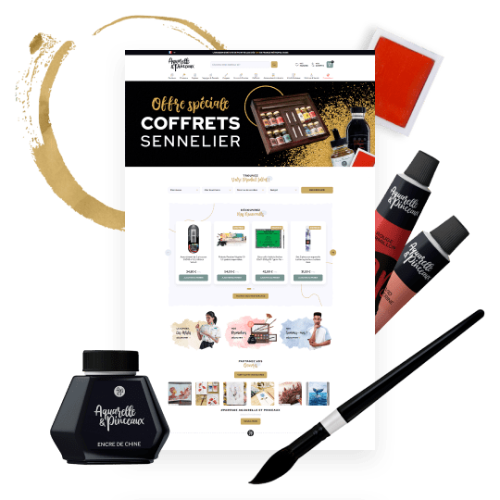 Aquarelle et Pinceaux ➖ Refonte E-commerce